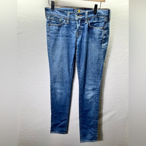 Lucky Brand Charlie Skinny Jeans Womens 2/26 Blue Denim Stretch Cute Pants 2137 - Picture 1 of 11